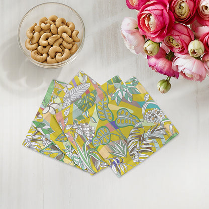 Sabi Jungle Dijon Cotton Sateen Cocktail Napkins