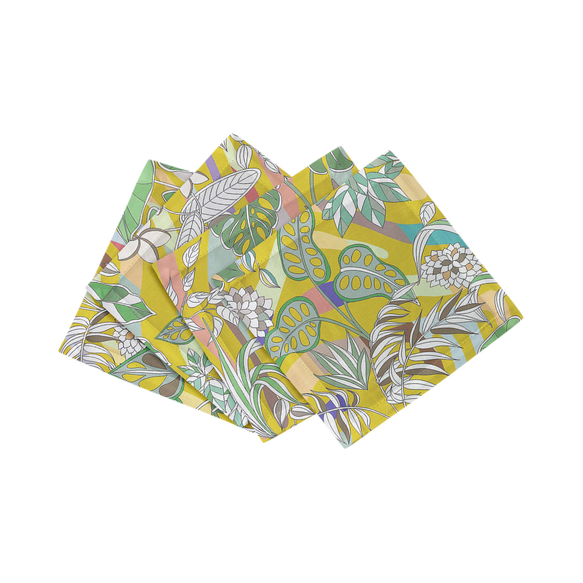 Sabi Jungle Dijon Cotton Sateen Cocktail Napkins