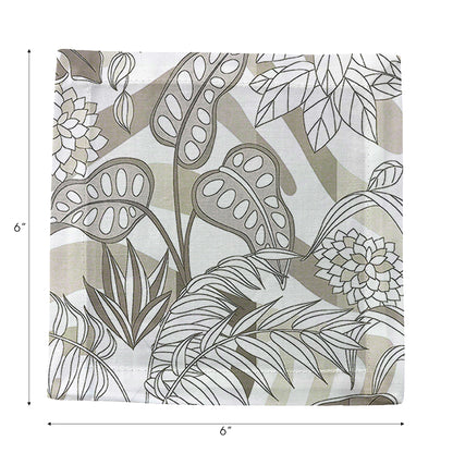 Sabi Jungle Neutral Cotton Sateen Cocktail Napkins