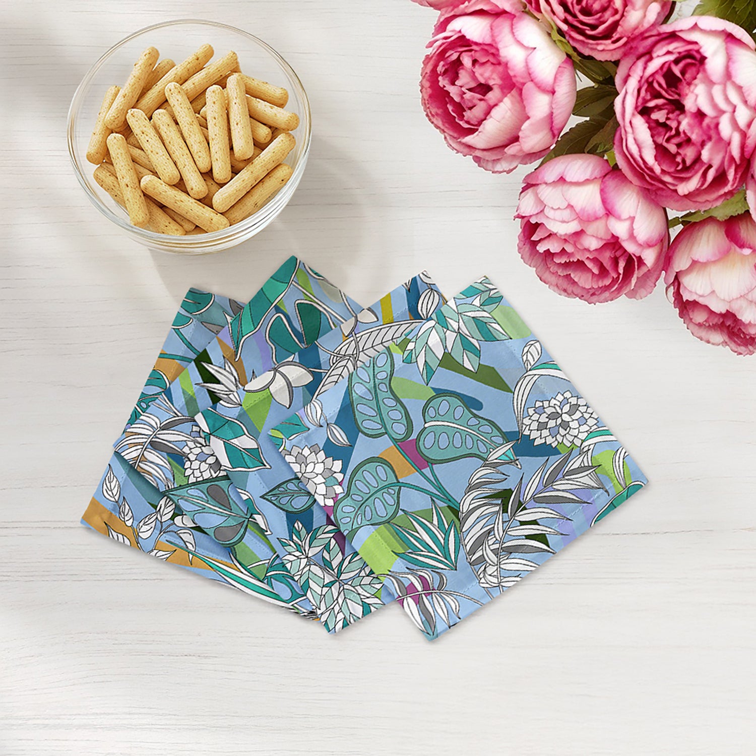 Sabi Jungle Savuti Cotton Sateen Cocktail Napkins