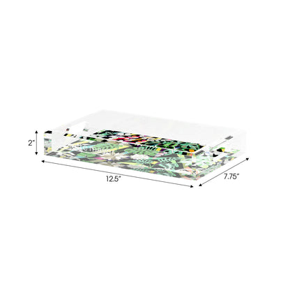 Sabi Jungle Black 12.5X7.75 Acrylic Tray - nicolettemayer.com
