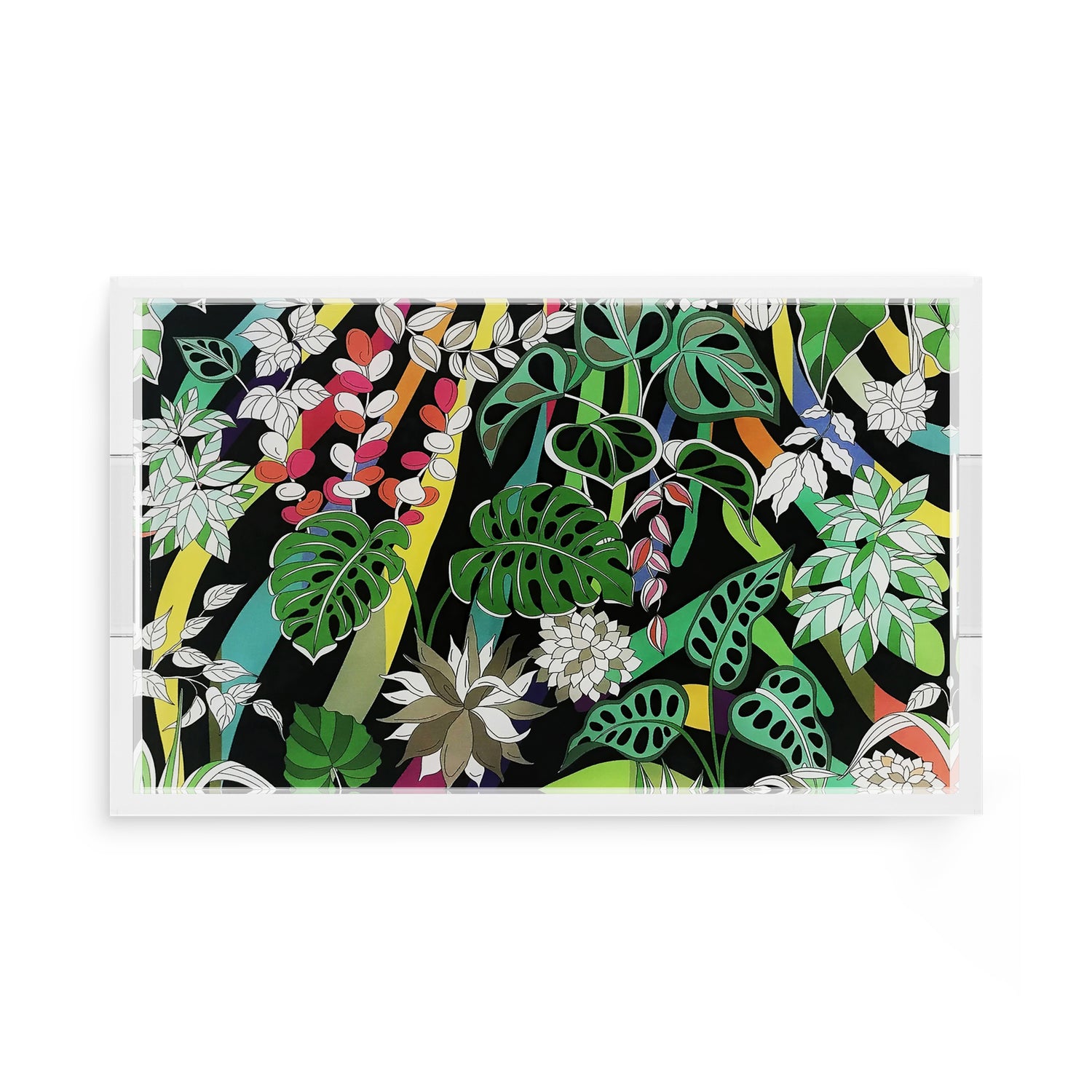 Sabi Jungle Black 17X10.5 Acrylic Tray - nicolettemayer.com
