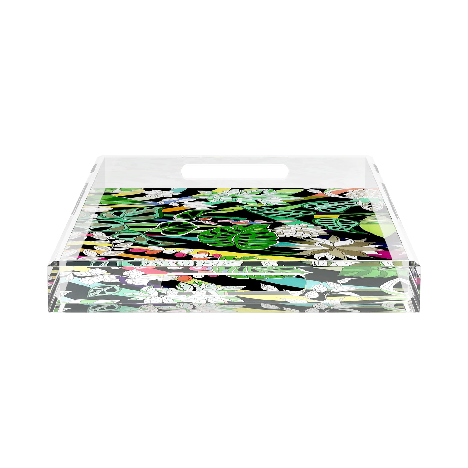 Sabi Jungle Black 22.5X14.5 Acrylic Tray - nicolettemayer.com
