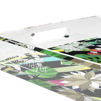Sabi Jungle Black 22.5X14.5 Acrylic Tray - nicolettemayer.com
