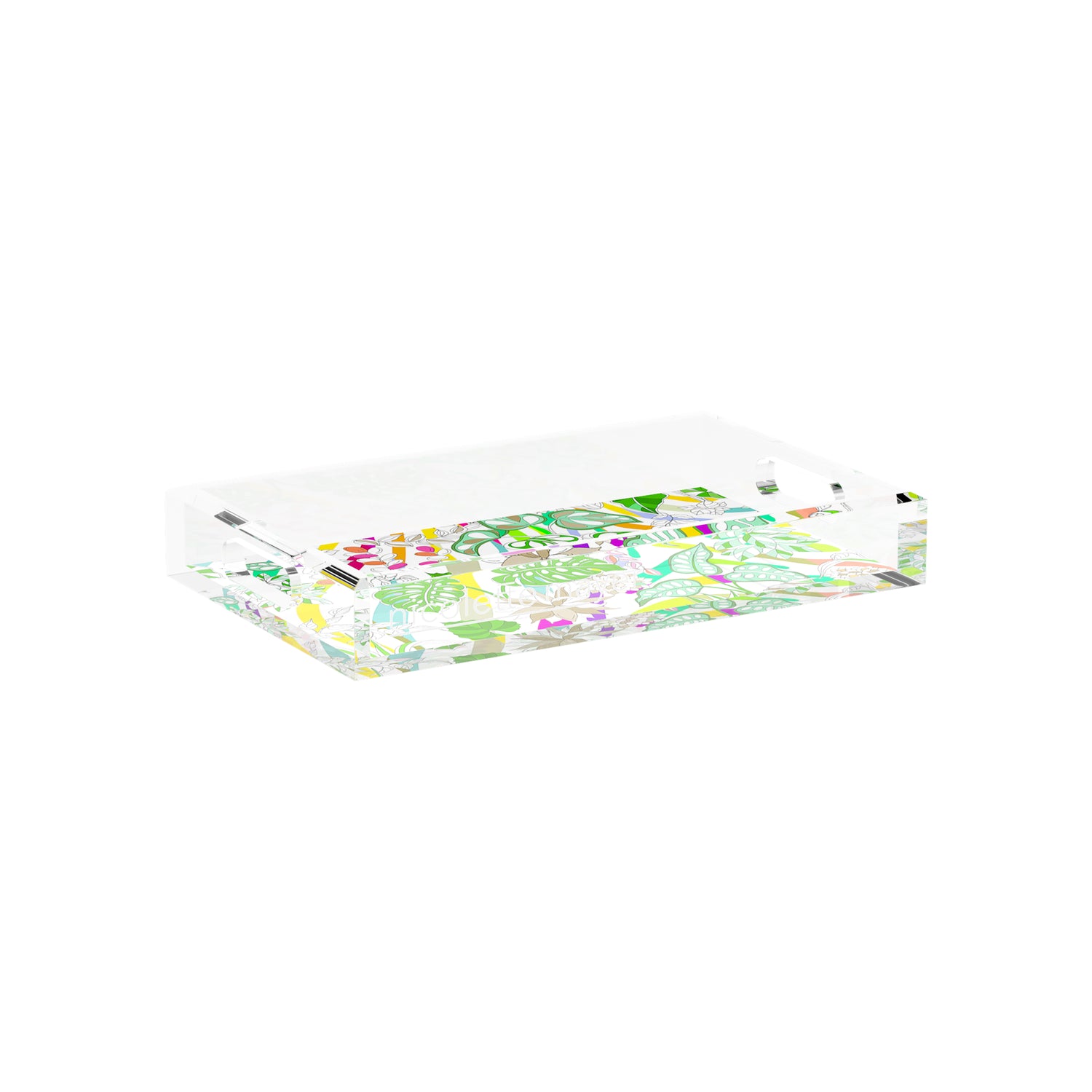 Sabi Jungle Natural 12.5X7.75 Acrylic Tray - nicolettemayer.com
