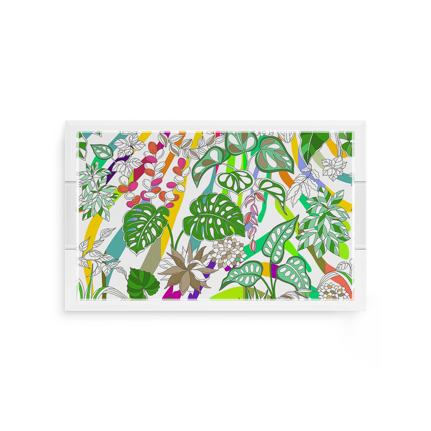 Sabi Jungle Natural 12.5X7.75 Acrylic Tray - nicolettemayer.com
