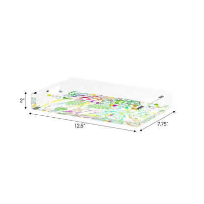 Sabi Jungle Natural 12.5X7.75 Acrylic Tray - nicolettemayer.com
