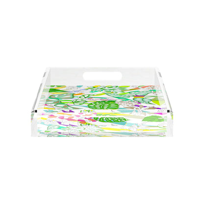 Sabi Jungle Natural 17X10.5 Acrylic Tray - nicolettemayer.com
