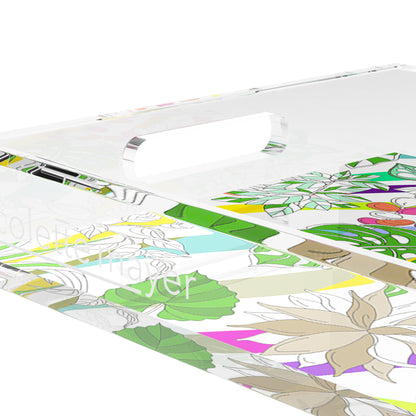 Sabi Jungle Natural 17X10.5 Acrylic Tray - nicolettemayer.com
