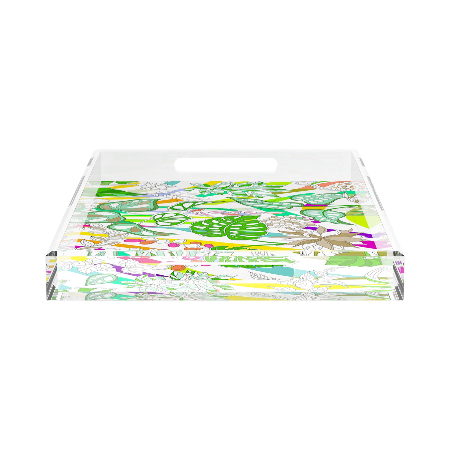 Sabi Jungle Natural 22.5X14.5 Acrylic Tray - nicolettemayer.com
