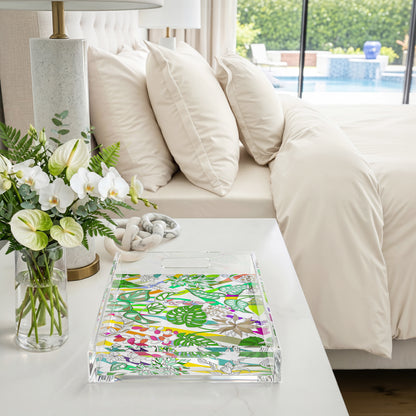 Sabi Jungle Natural 17X10.5 Acrylic Tray - nicolettemayer.com
