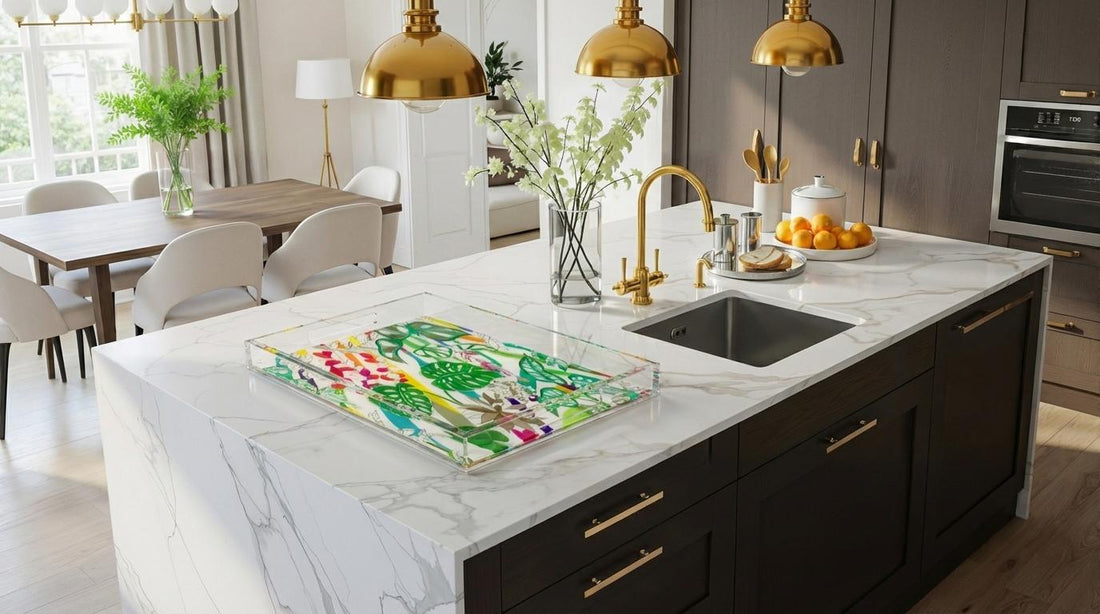 Sabi Jungle Natural Acrylic Rectangle Decorative Tray - nicolettemayer.com