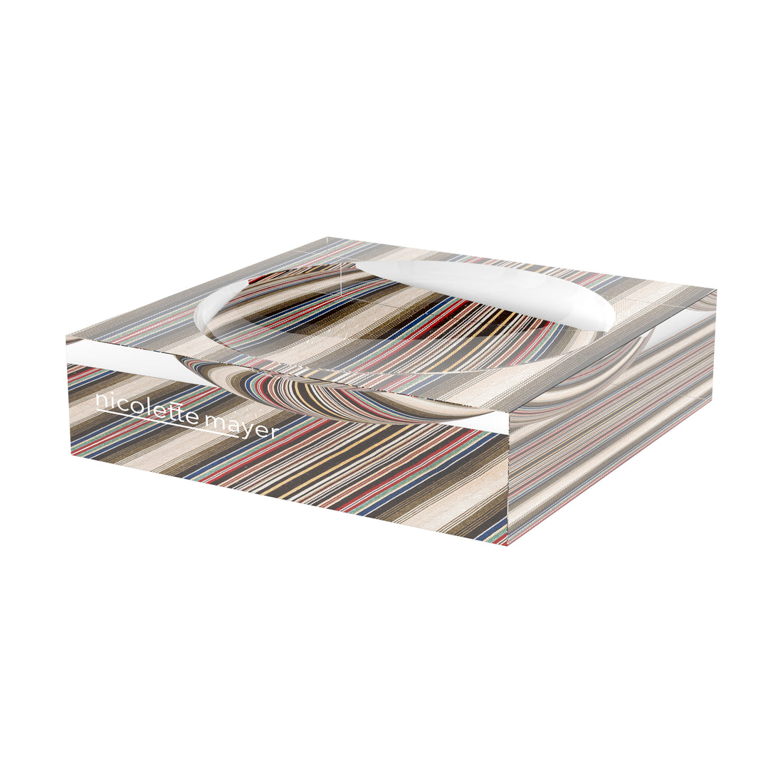 San Miguel Stripe Faded Acrylic Candy Catchall Dish