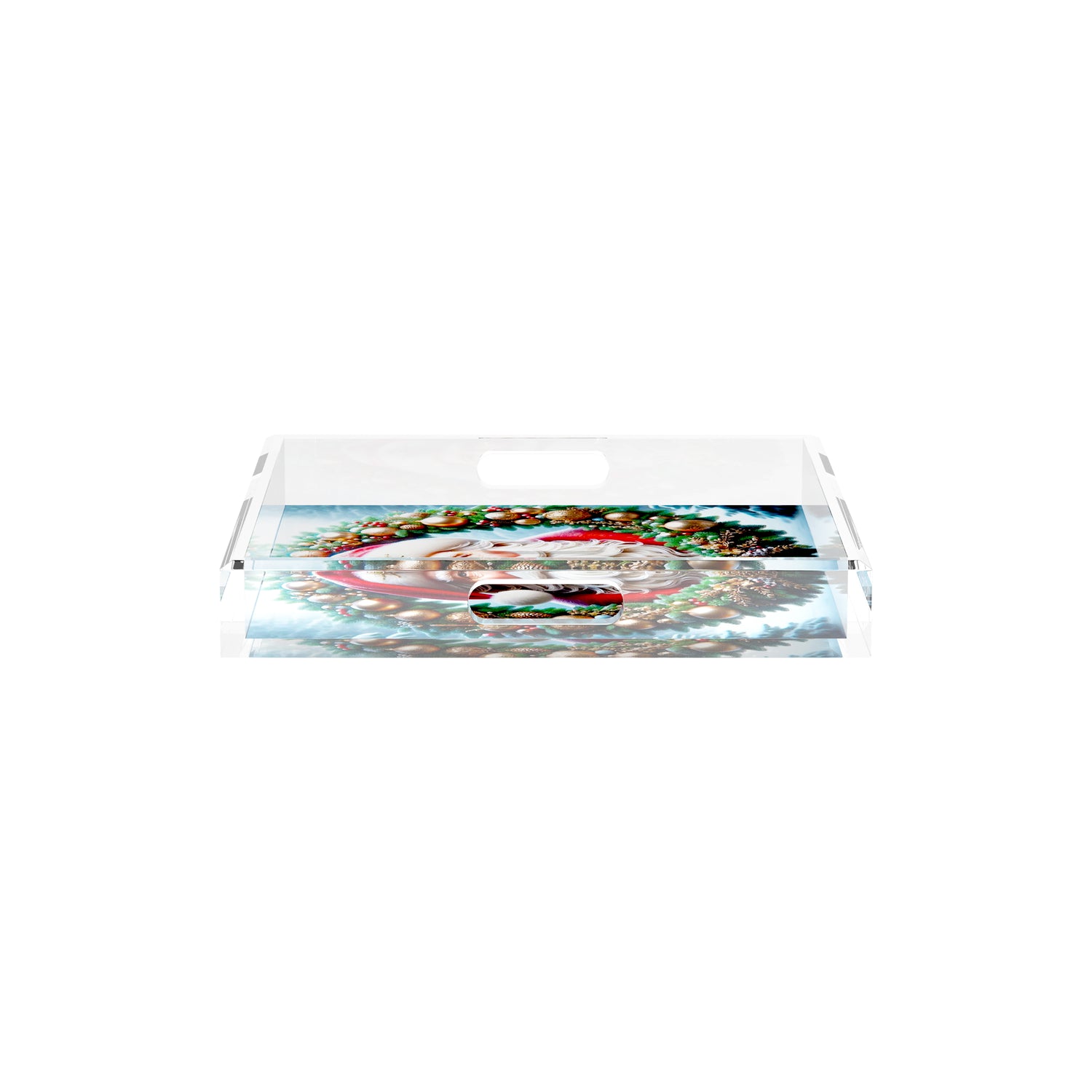 Santa Claus 12X12 Acrylic Tray - nicolettemayer.com