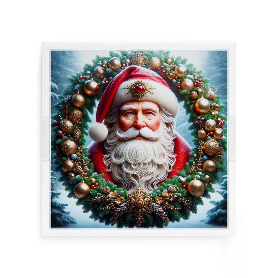 Santa Claus 12X12 Acrylic Tray - nicolettemayer.com