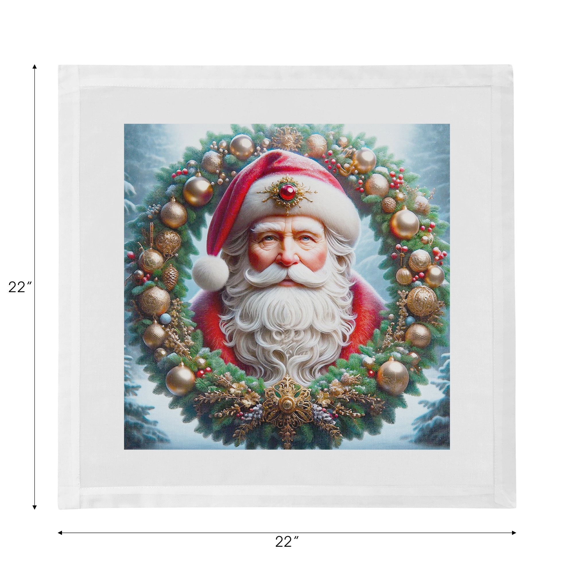 Santa Claus Cotton Sateen Dinner Napkins