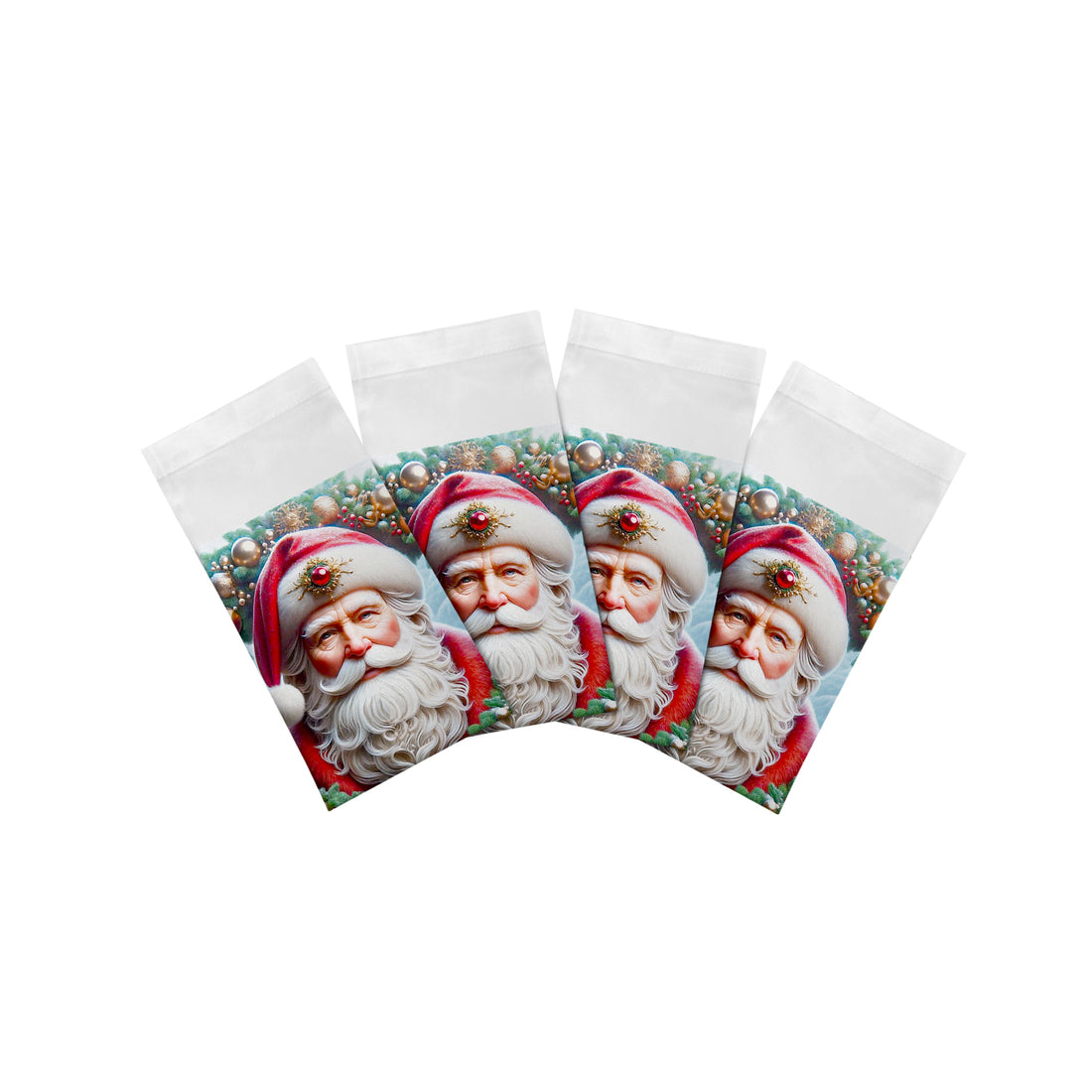 Santa Claus Cotton Sateen Dinner Napkins