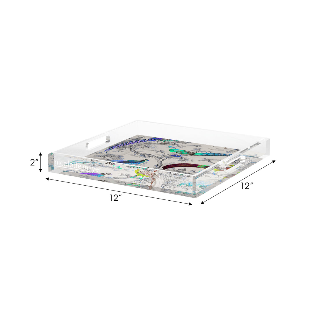 Sauvage Calme Acrylic Decorative Tray, 12 x 12 in. by Nicolette Mayer 