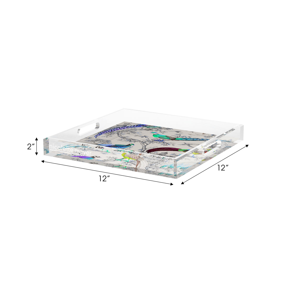 Sauvage Calme Acrylic Decorative Tray, 12 x 12 in. by Nicolette Mayer 
