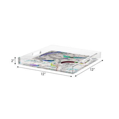 Sauvage Calme Acrylic Decorative Tray, 12 x 12 in. by Nicolette Mayer 