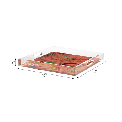 Sauvage Paprika Acrylic Decorative Tray, 12 x 12 in. by Nicolette Mayer 