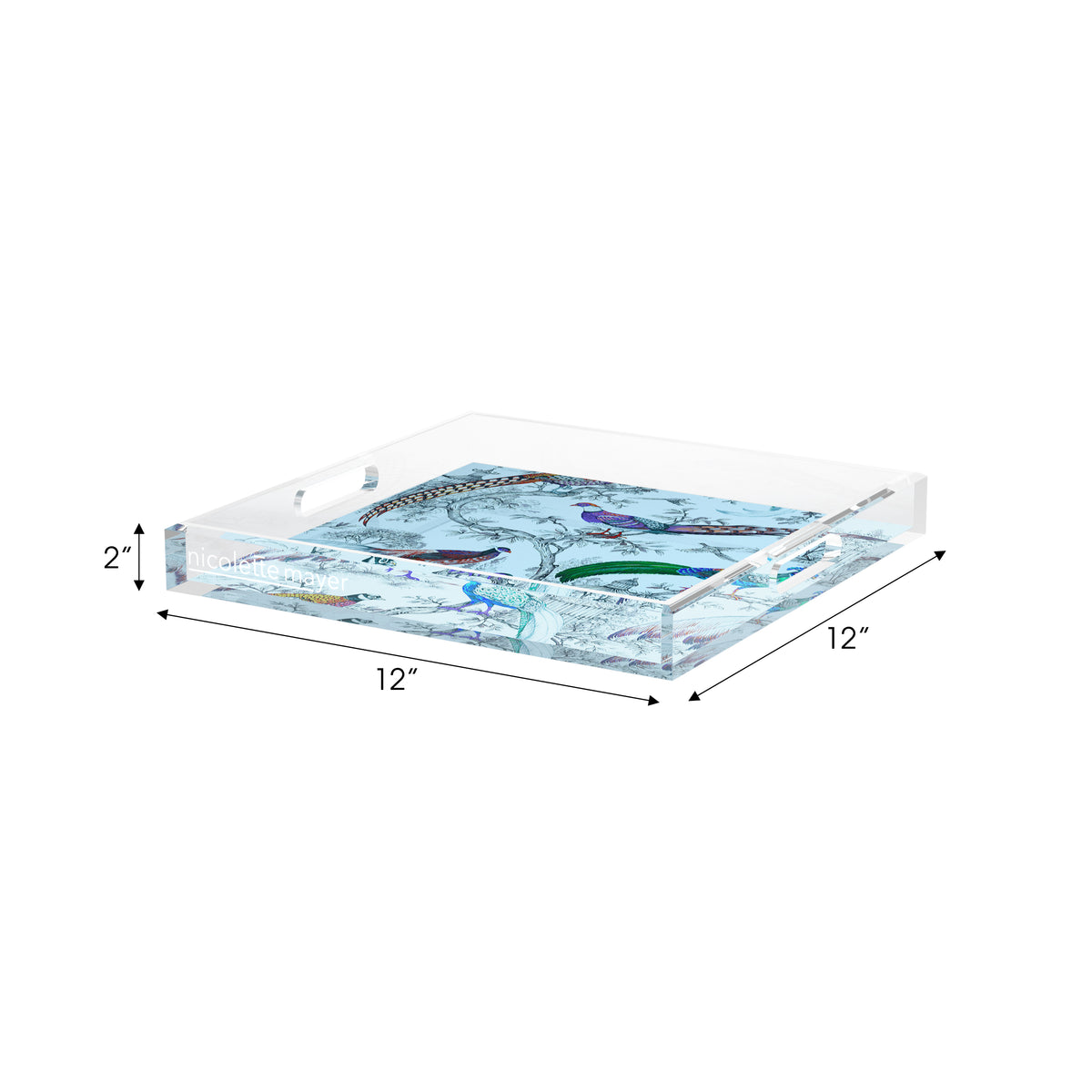 Sauvage Wedgewood Acrylic Decorative Tray, 12 x 12 in. by Nicolette Mayer 