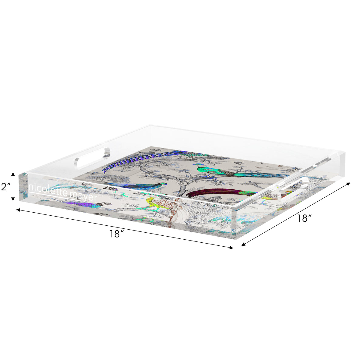 Sauvage Calme Acrylic Decorative Tray, 18 x 18 in. by Nicolette Mayer 