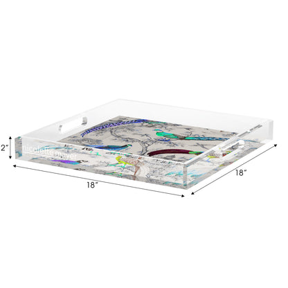 Sauvage Calme Acrylic Decorative Tray, 18 x 18 in. by Nicolette Mayer 