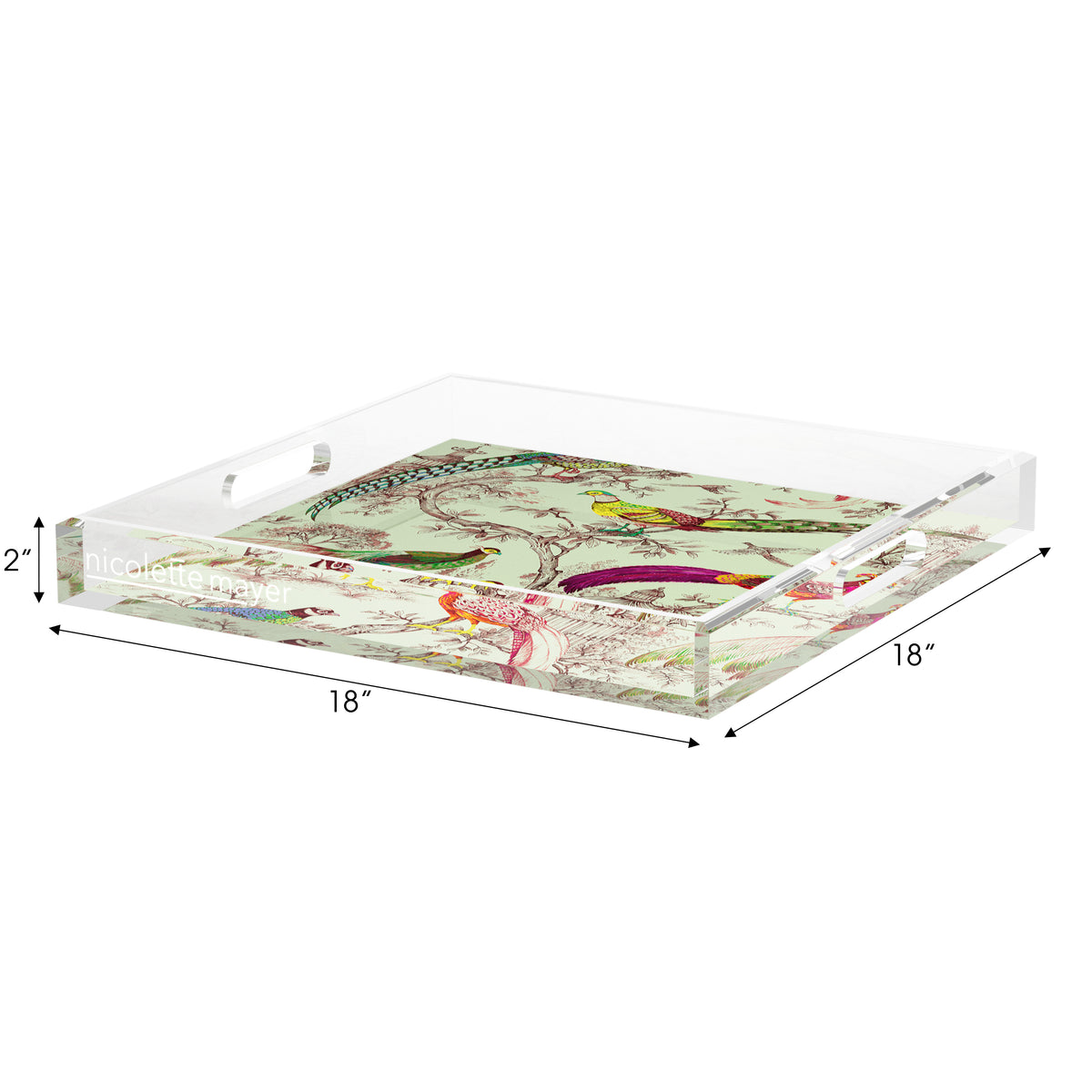 Sauvage Meadow Acrylic Decorative Tray, 18 x 18 in. by Nicolette Mayer 