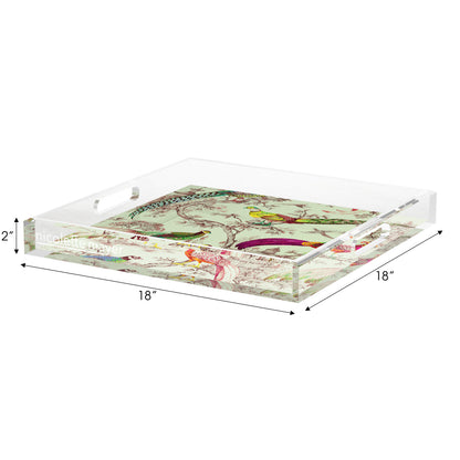 Sauvage Meadow Acrylic Decorative Tray, 18 x 18 in. by Nicolette Mayer 