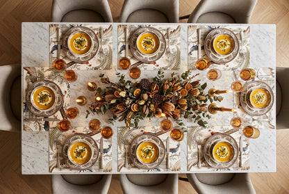 Pheasant Sauvage White Rectangle Paper Placemat