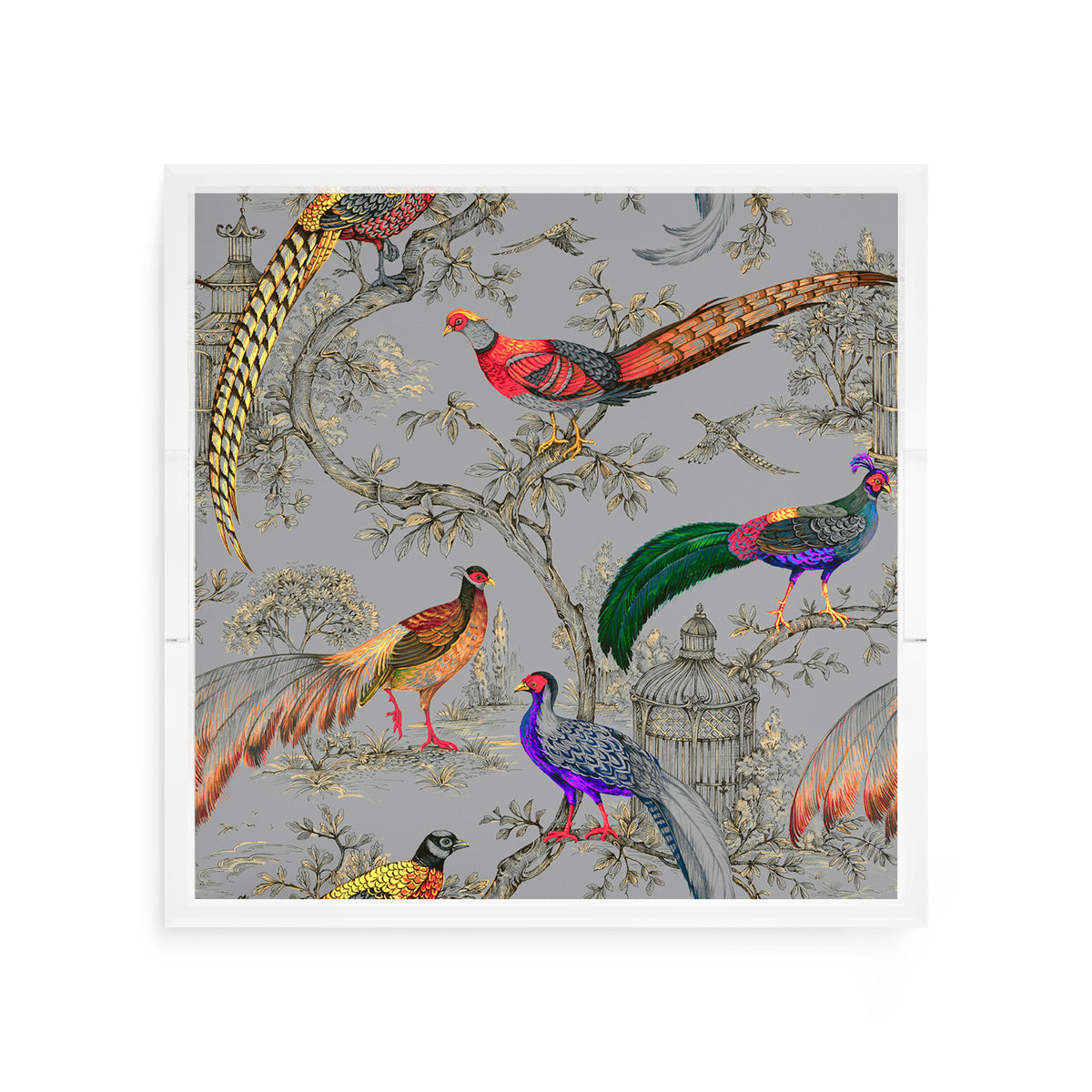 Sauvage Silver Acrylic Decorative Tray, 12 x 12 in. by Nicolette Mayer 