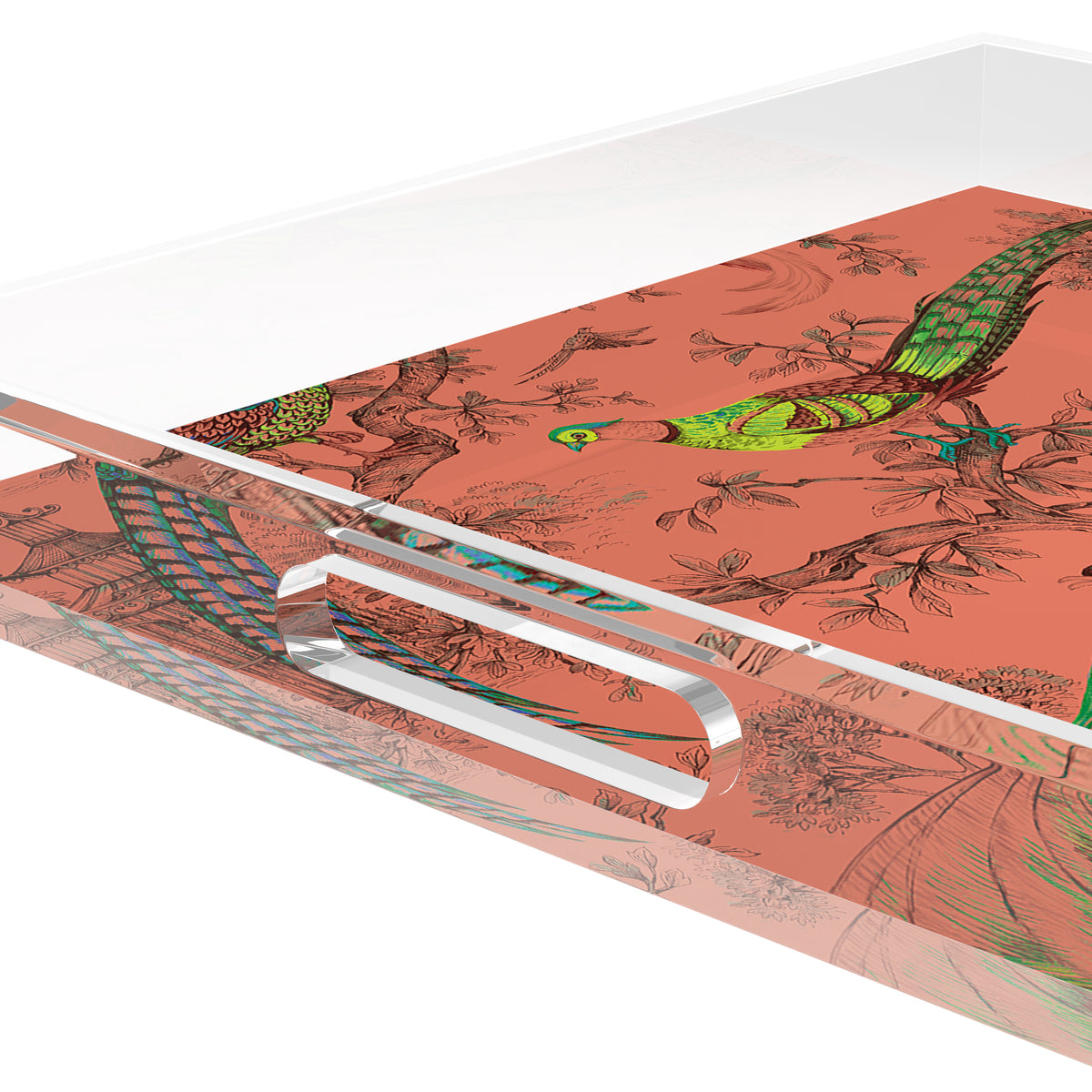 Sauvage Paprika Acrylic Decorative Tray, 15 x 15 in. by Nicolette Mayer 