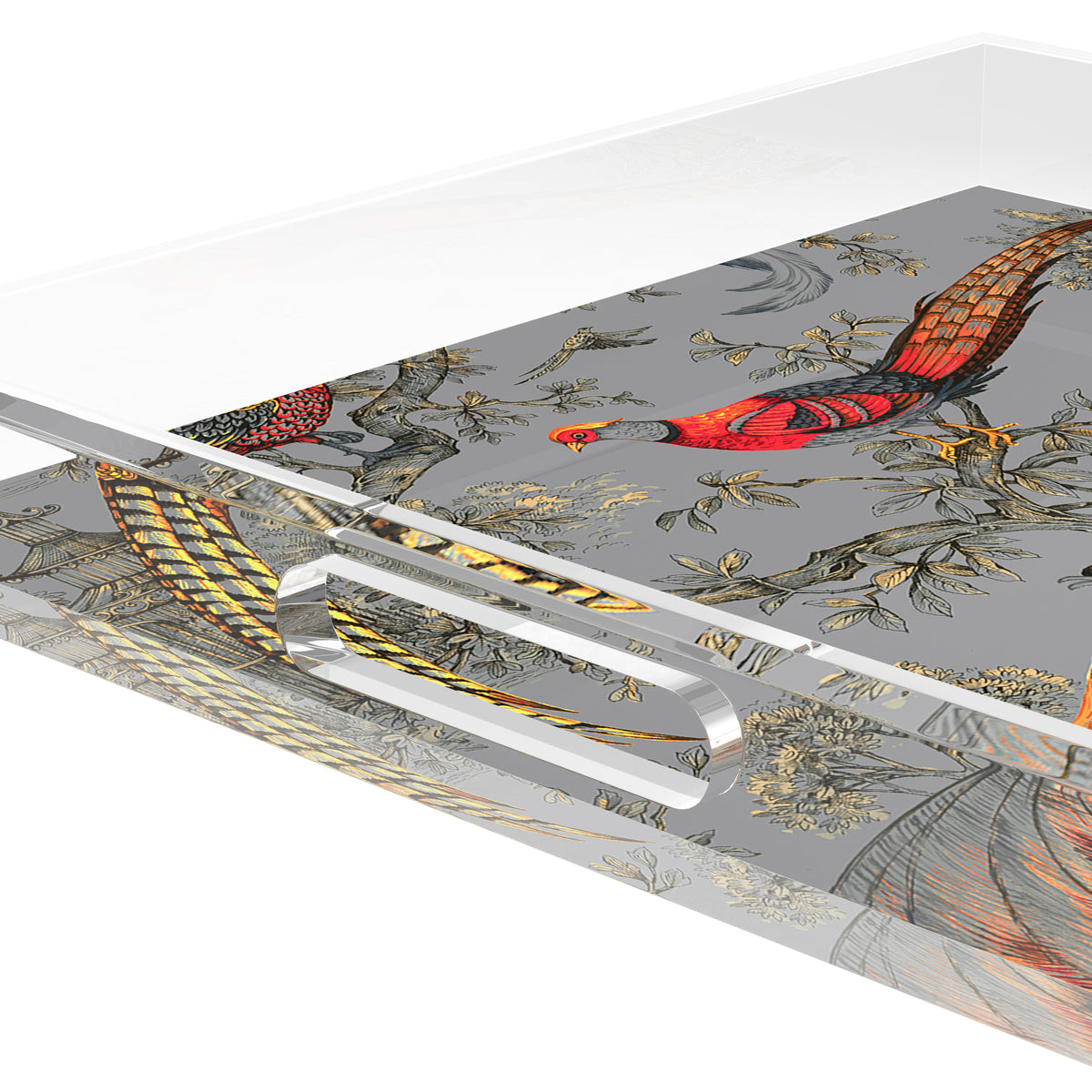 Sauvage Silver Acrylic Decorative Tray, 15 x 15 in. by Nicolette Mayer 