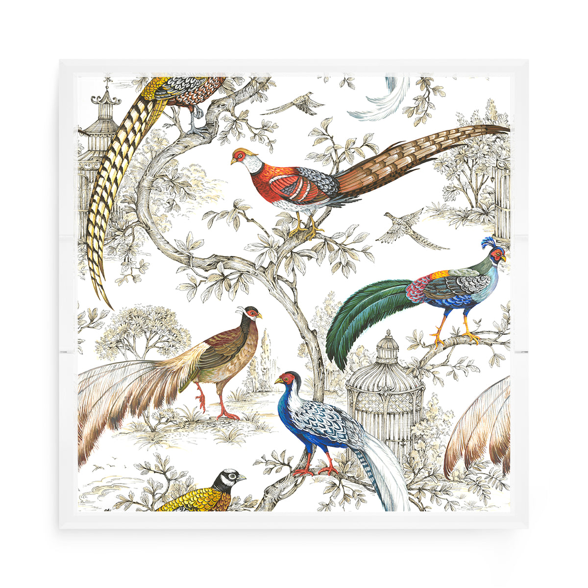 Sauvage White Acrylic Decorative Tray, 15 x 15 in. by Nicolette Mayer 