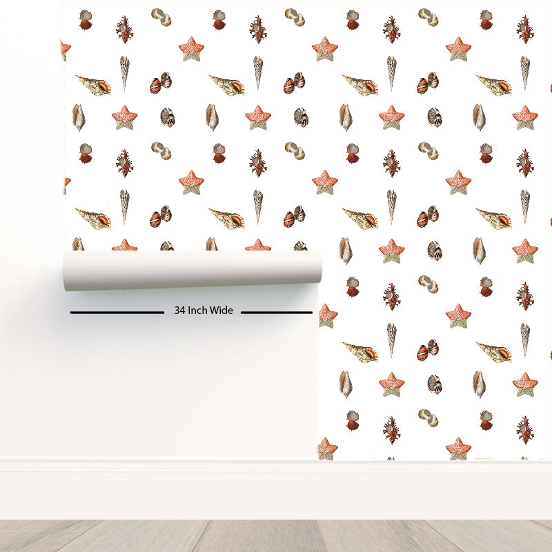 Sea Bed White Peel and Stick Wallpaper - nicolettemayer.com