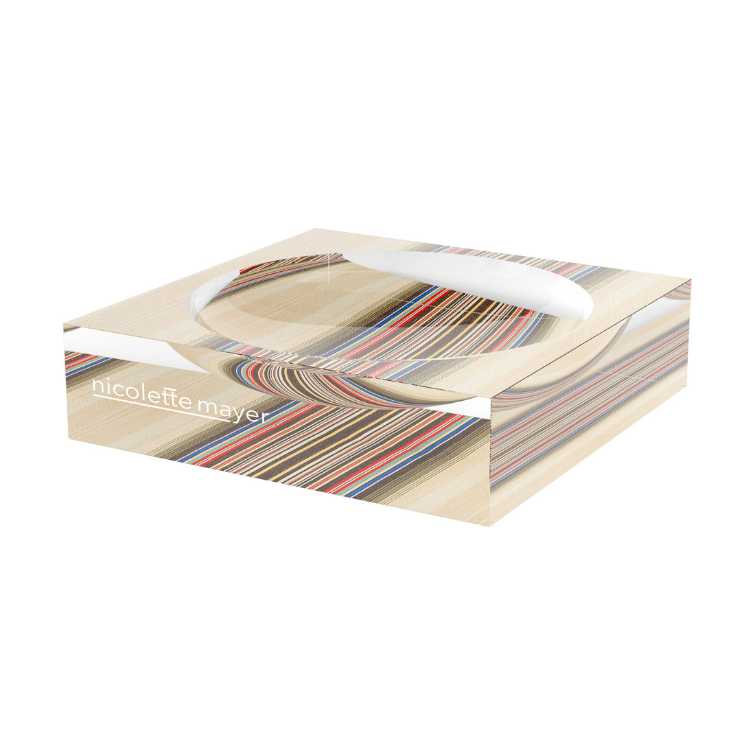 Serape Stripe Acrylic Candy Catchall Dish