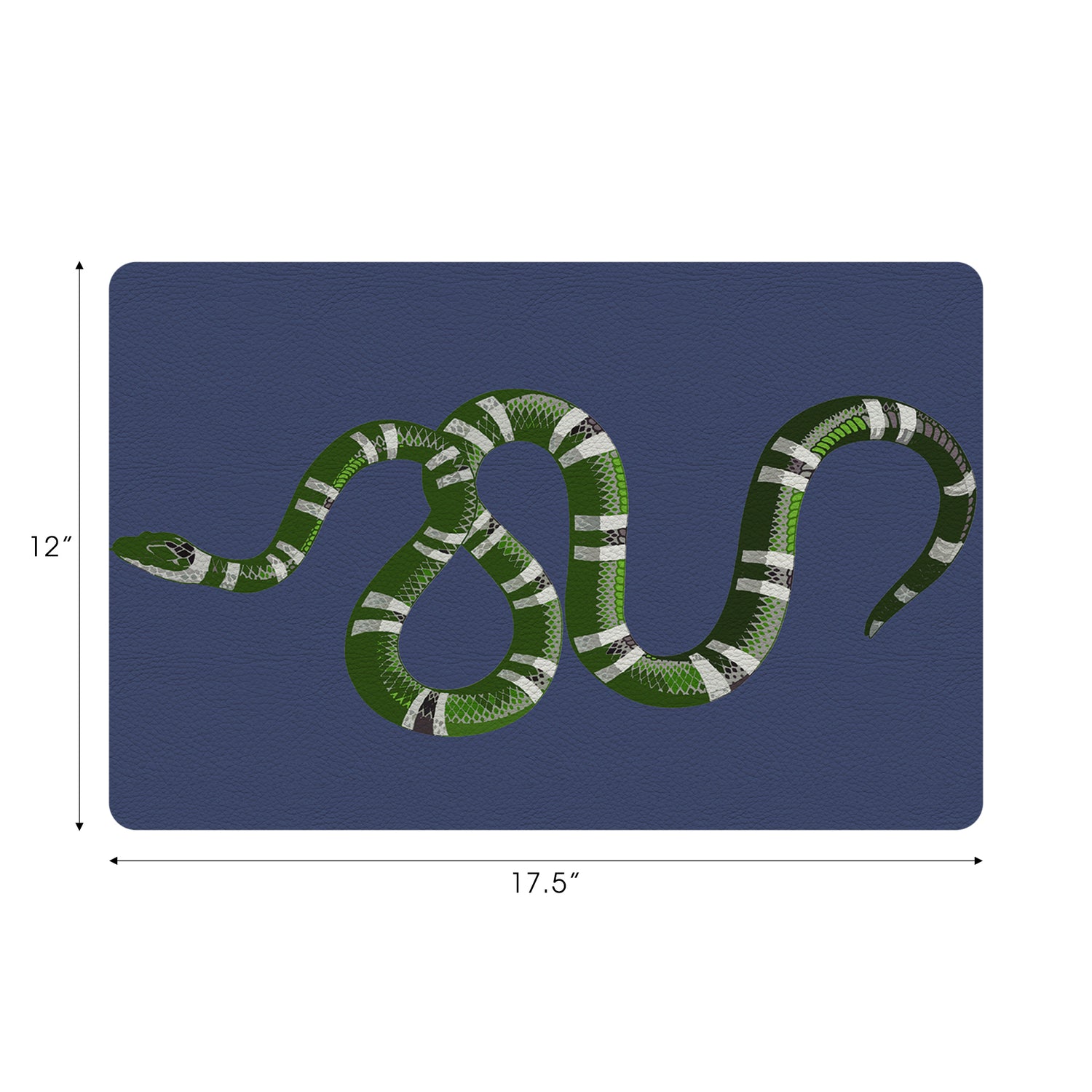 Serpent Blue Rechteckige Tischsets, 4er-Set
