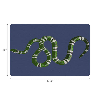 Serpent Blue Rechteckige Tischsets, 4er-Set