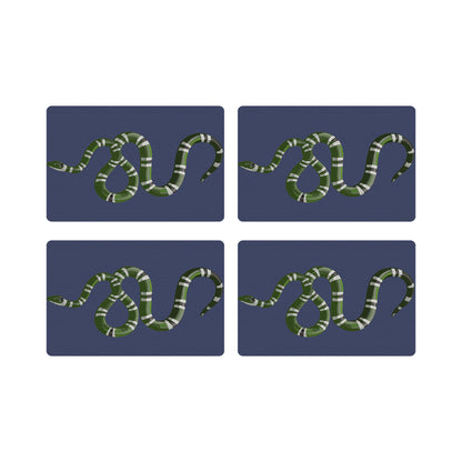 Serpent Blue 17 Rectangle Pebble, Set of 4 - nicolettemayer.com