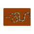 Serpent Burnt Orange Vegan Leather Rectangle Placemat - nicolettemayer.com