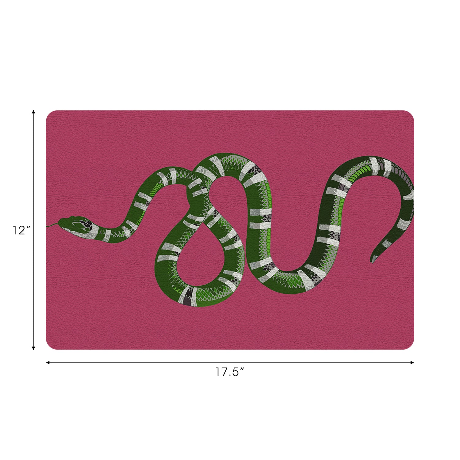 Serpent Himbeere Rechteckiger Kieselstein, 4er-Set
