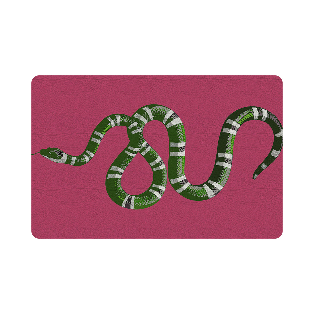 Serpent Raspberry Rectangle Pebble, Set of 4 - nicolettemayer.com