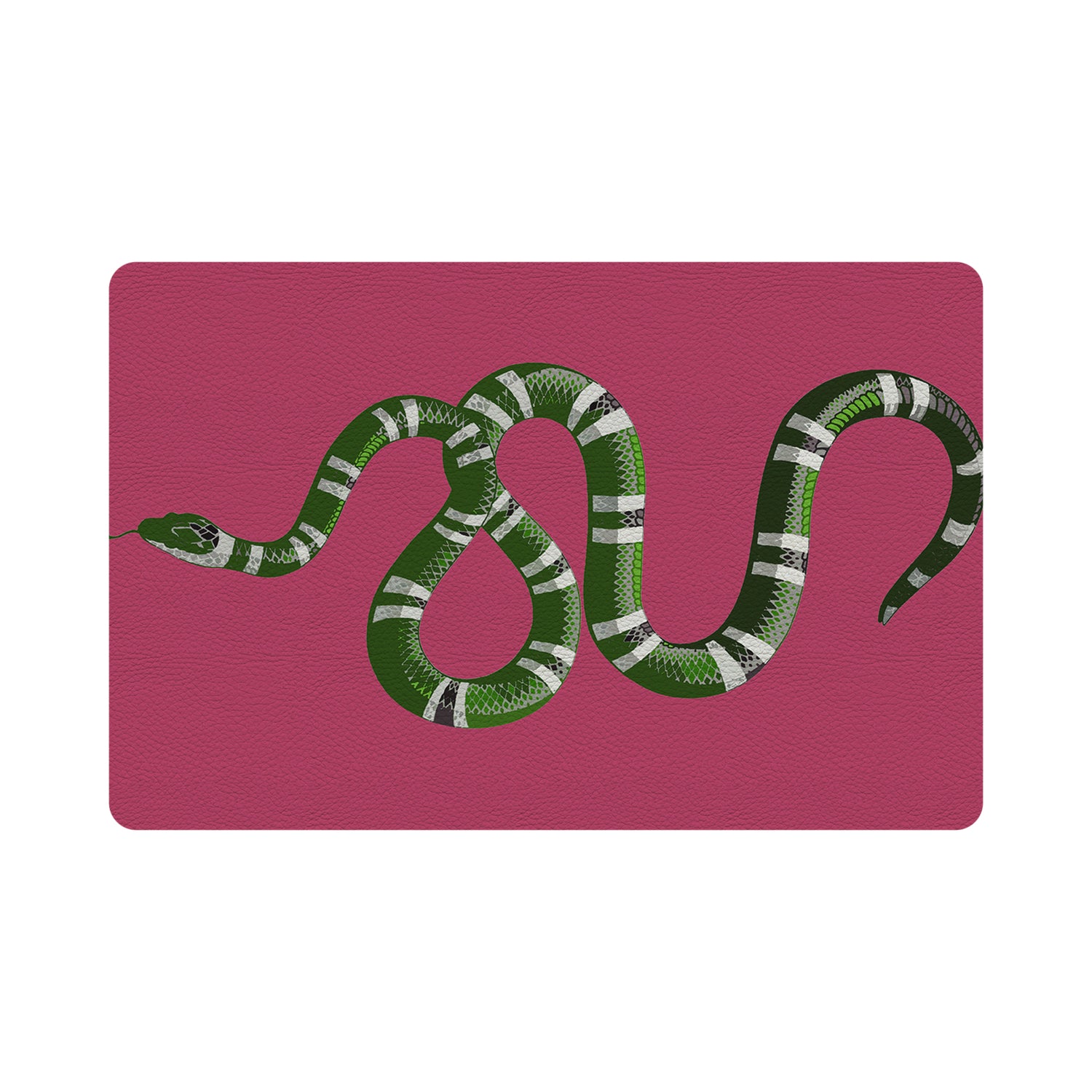 Serpent Raspberry Rectangle Pebble, Set of 4 - nicolettemayer.com