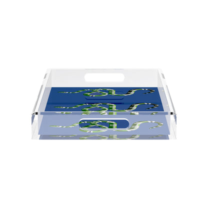 Serpent Blue 17X10.5 Acrylic Tray - nicolettemayer.com
