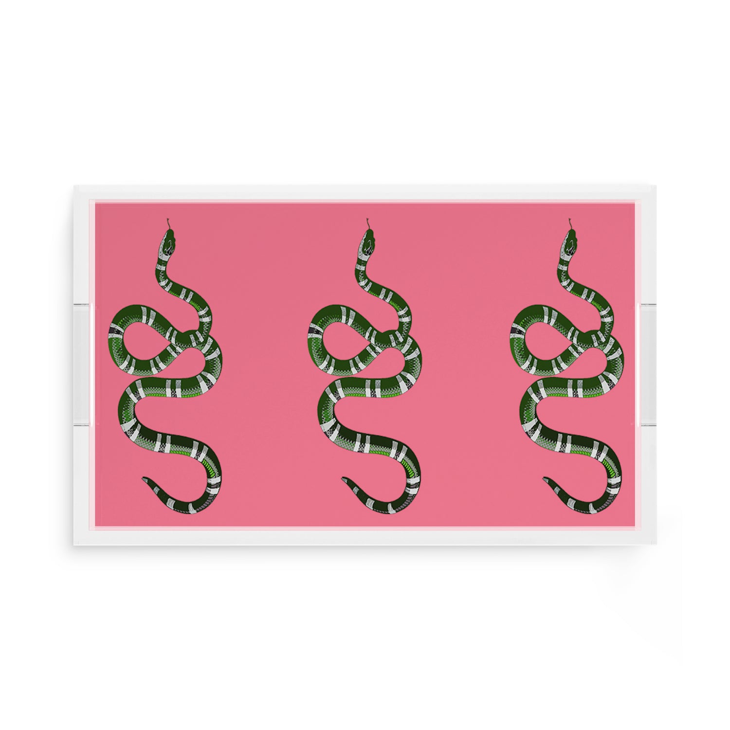 Serpent Pink 17X10.5 Acrylic Tray - nicolettemayer.com

