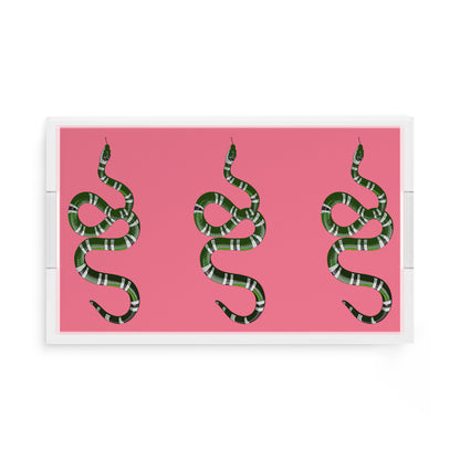 Serpent Pink 17X10.5 Acrylic Tray - nicolettemayer.com
