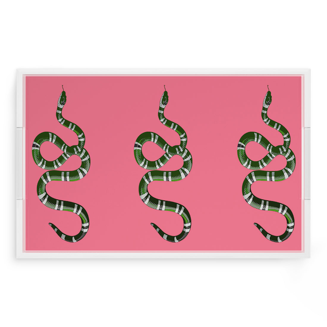 Serpent Pink 22.5X14.5 Acrylic Tray - nicolettemayer.com

