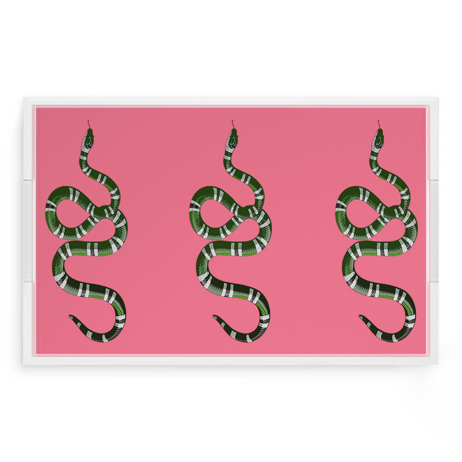 Serpent Pink 22.5X14.5 Acrylic Tray - nicolettemayer.com
