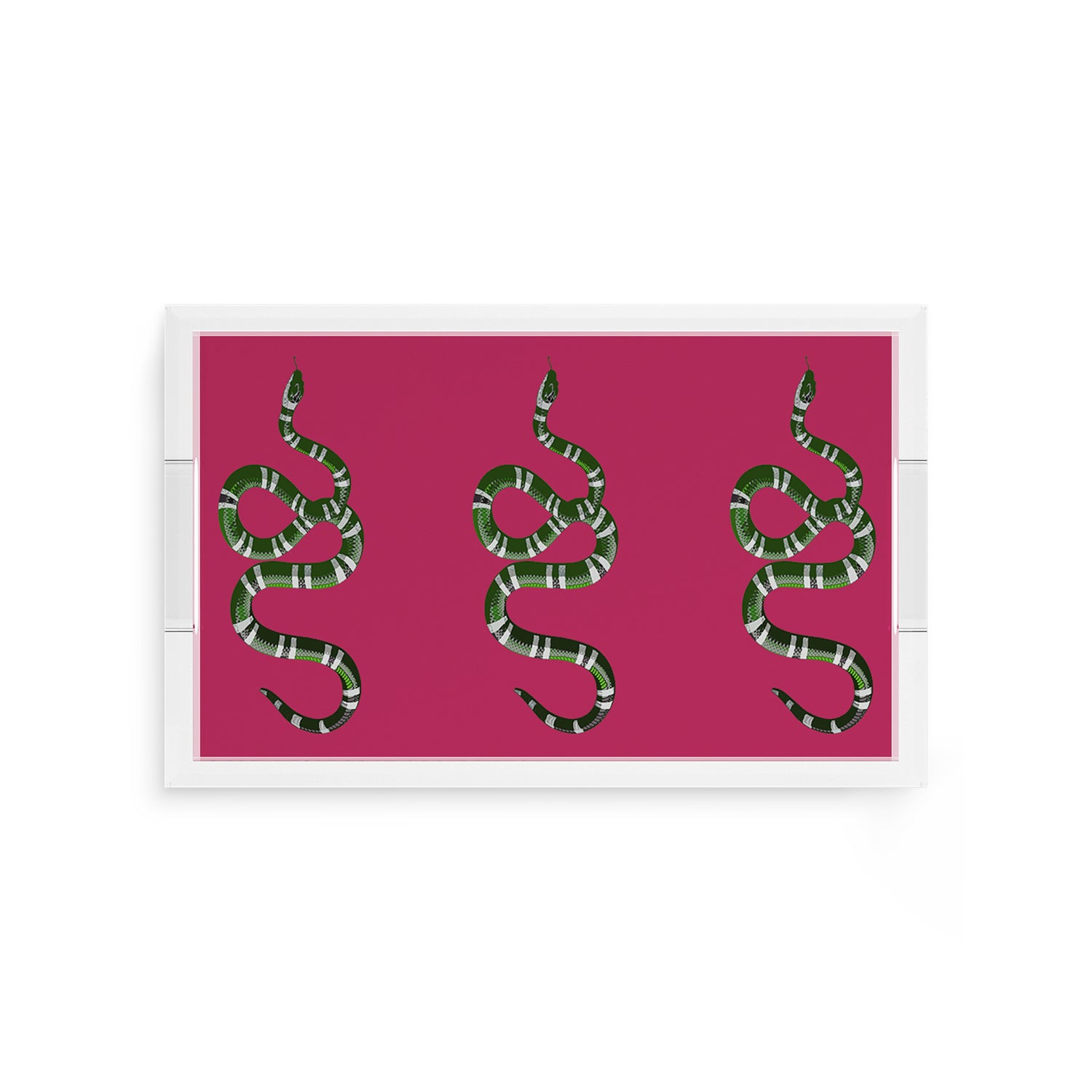 Serpent Raspberry 12.5X7.75 Acrylic Tray - nicolettemayer.com
